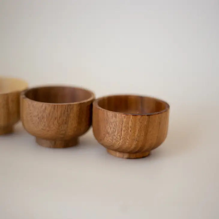 Mini Wooden Bowls | Set of 6
