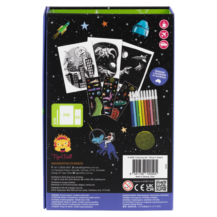 Colouring Set | Dinos in Space