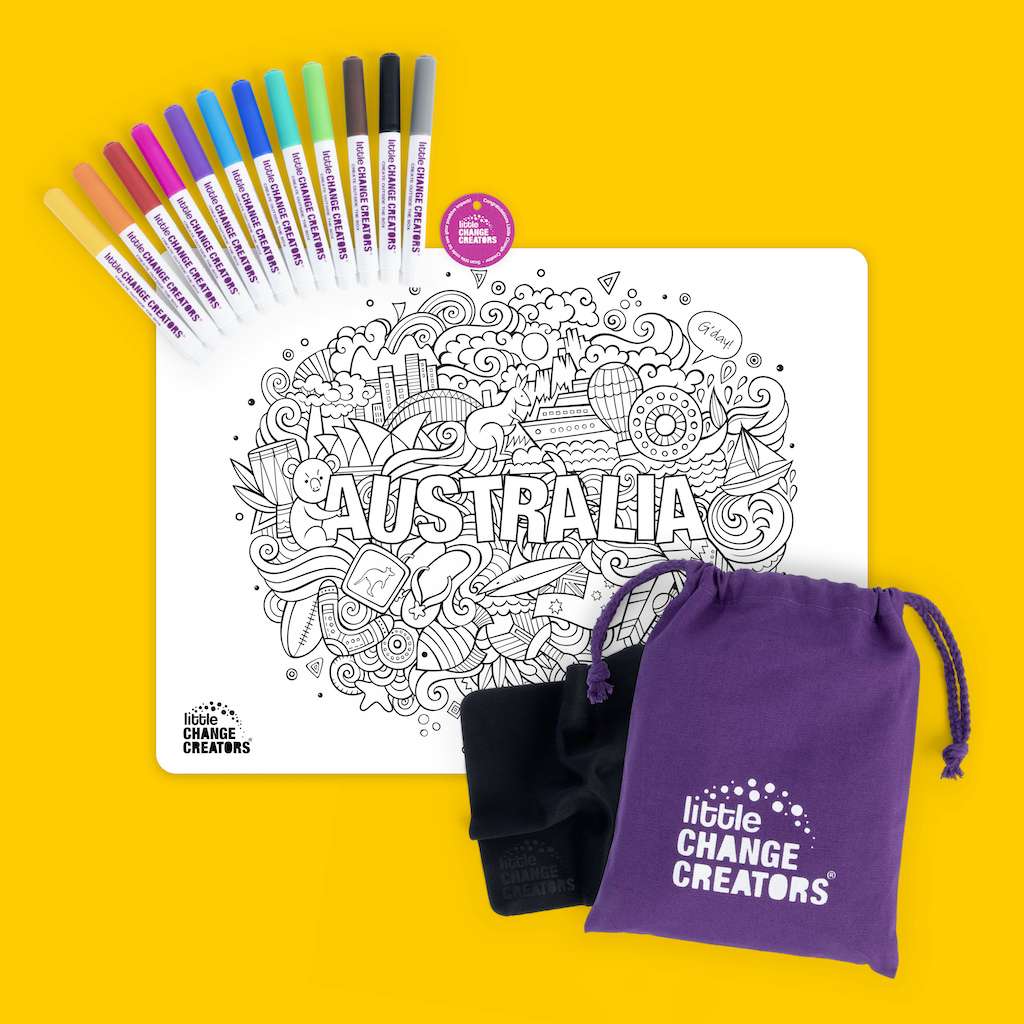 Australia | Re-FUN-able colouring set