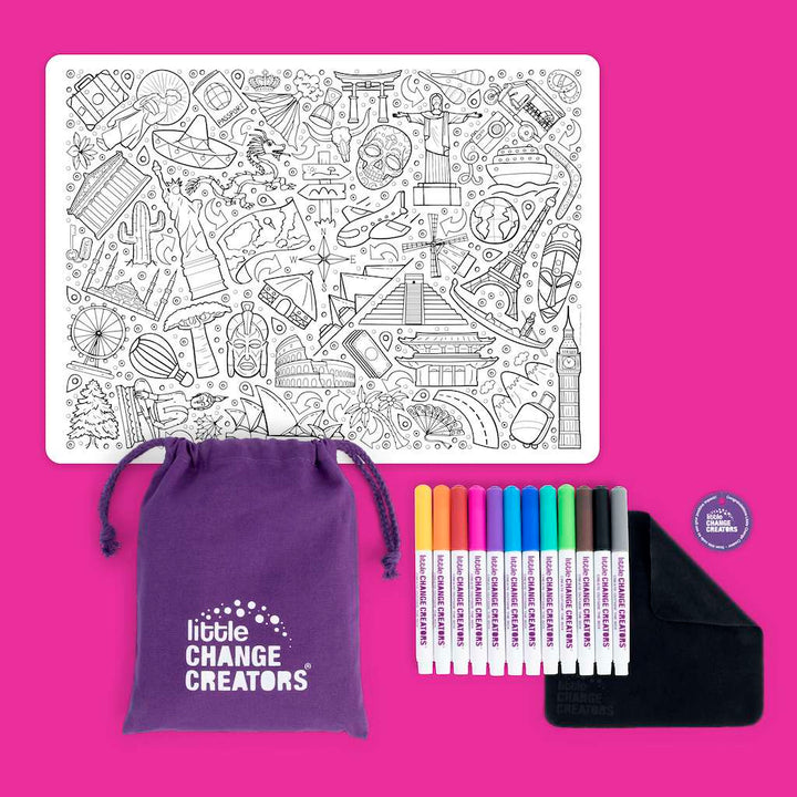 Our World | Re-FUN-able colouring set