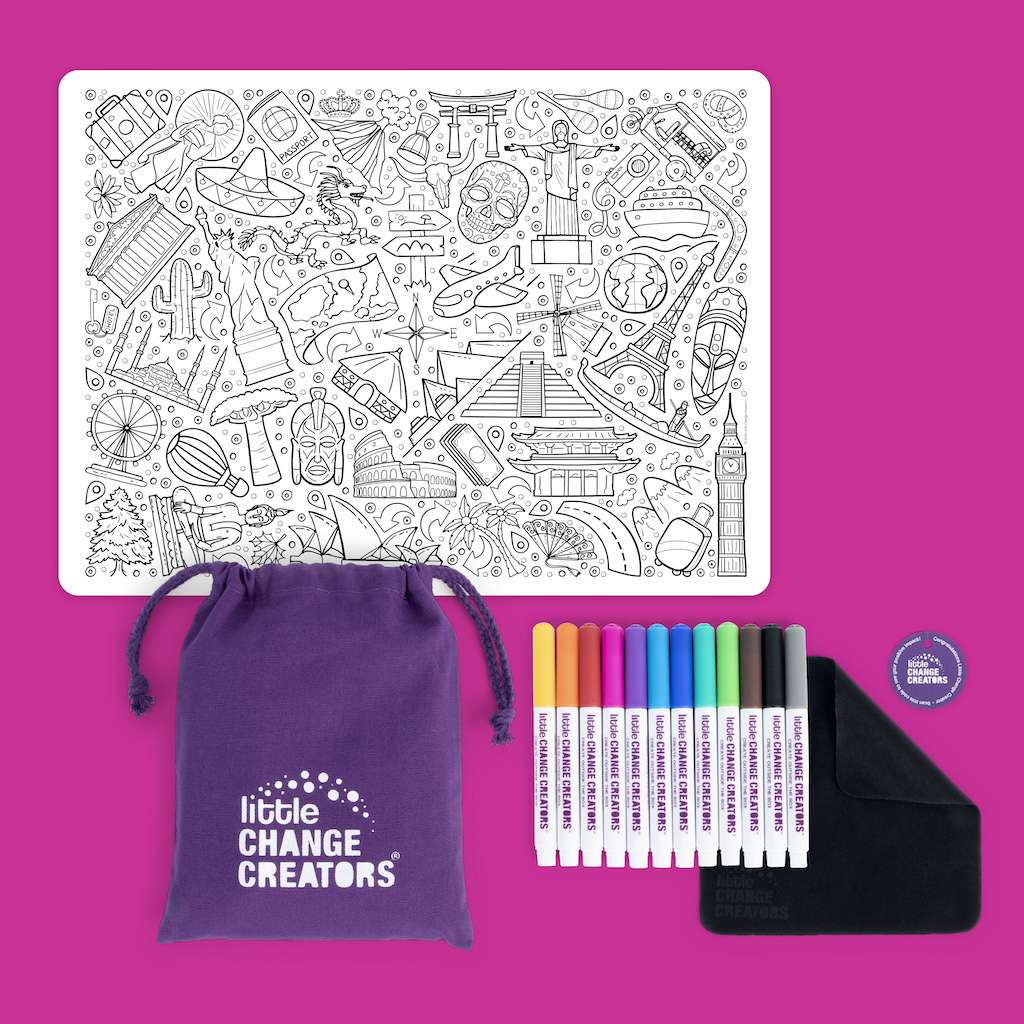 Our World | Re-FUN-able colouring set