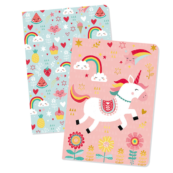 Janod Twin Pack Notebooks | Unicorn