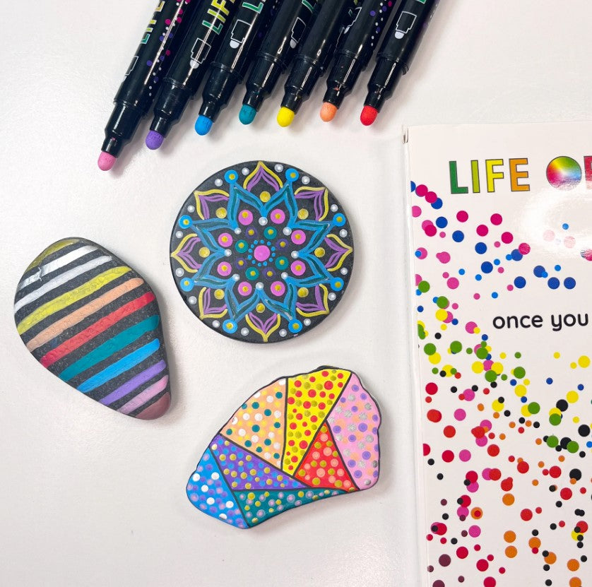 Dot Markers Acrylic Paint Pens | Set of 12