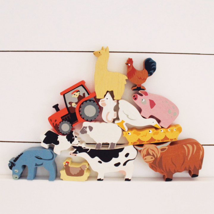 Tender Leaf Toys | Farmyard Animals Shelf Set