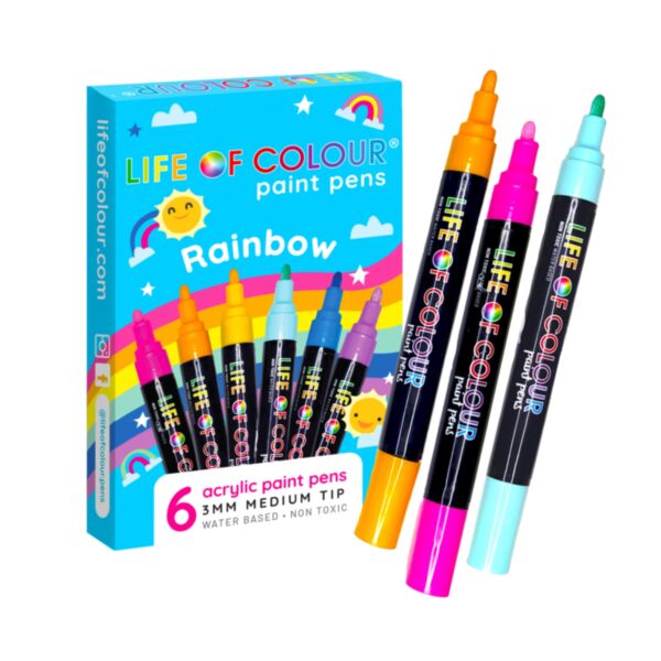 Rainbow Paint Pens | Medium Tip is